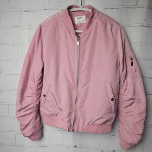 Sybilla Pink Quilted Bomber Jacket Outerwear Womens L Juniors Spring Punk